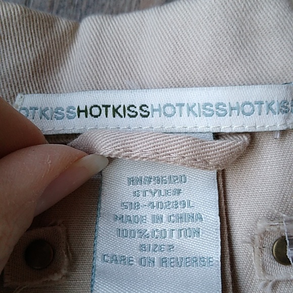 HOT KISS JACKET/BLAZER PLUS SIZE 2 TAN/KHAKI COLOR - Picture 2 of 16